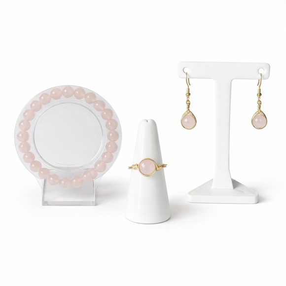 Hand Crafted Jewelry - Rose Quartz Set